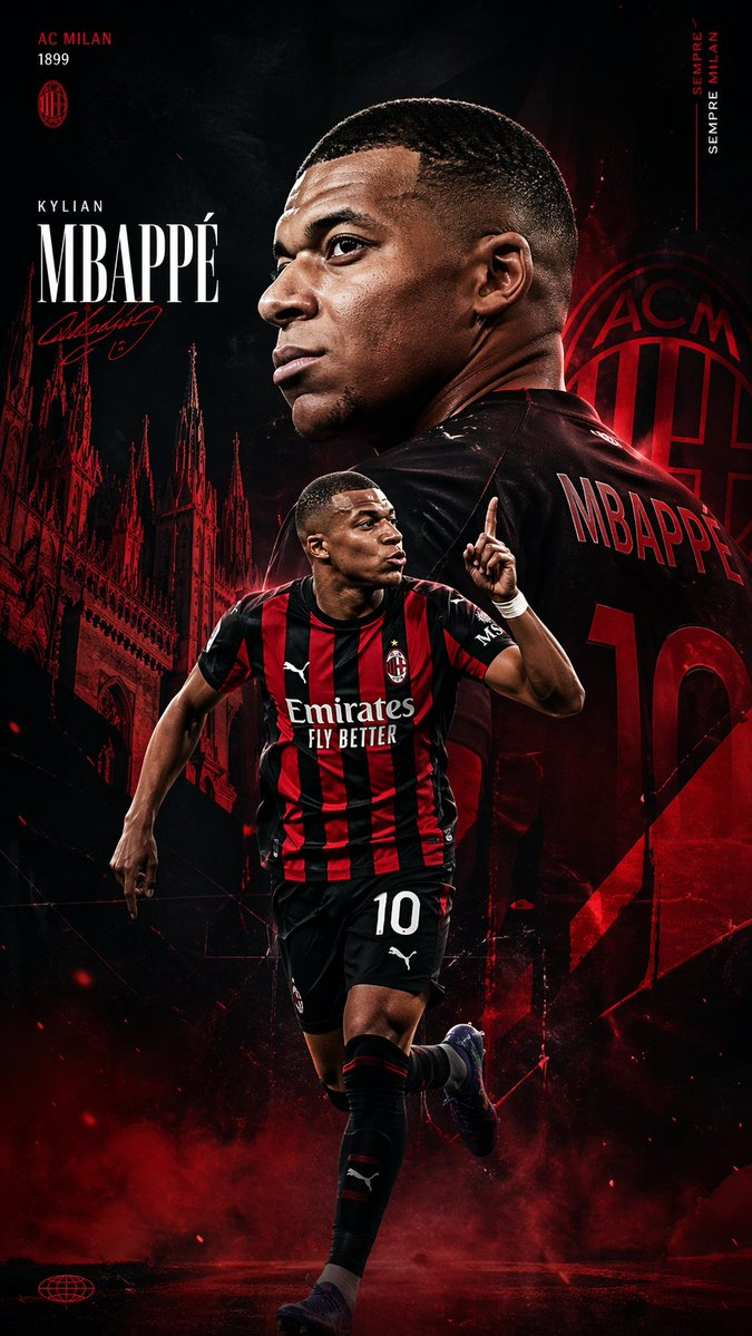 ac milan mbappé transfer poster kopimuria